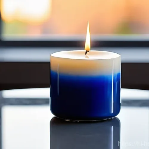 캔들 왁스 녹는점 차이 - Vibrant Paraffin Candle in a Modern Setting**
"A beautifully lit, vibrant paraffin pillar candle, co...