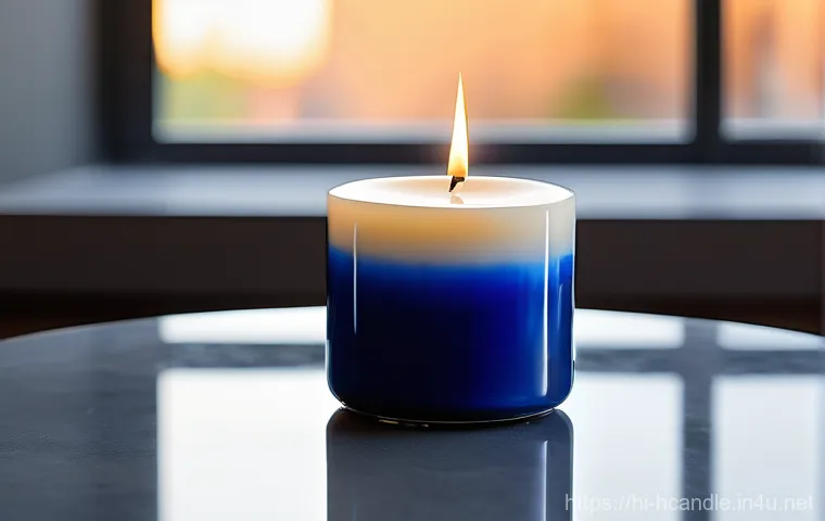 캔들 왁스 녹는점 차이 - Vibrant Paraffin Candle in a Modern Setting**
"A beautifully lit, vibrant paraffin pillar candle, co...